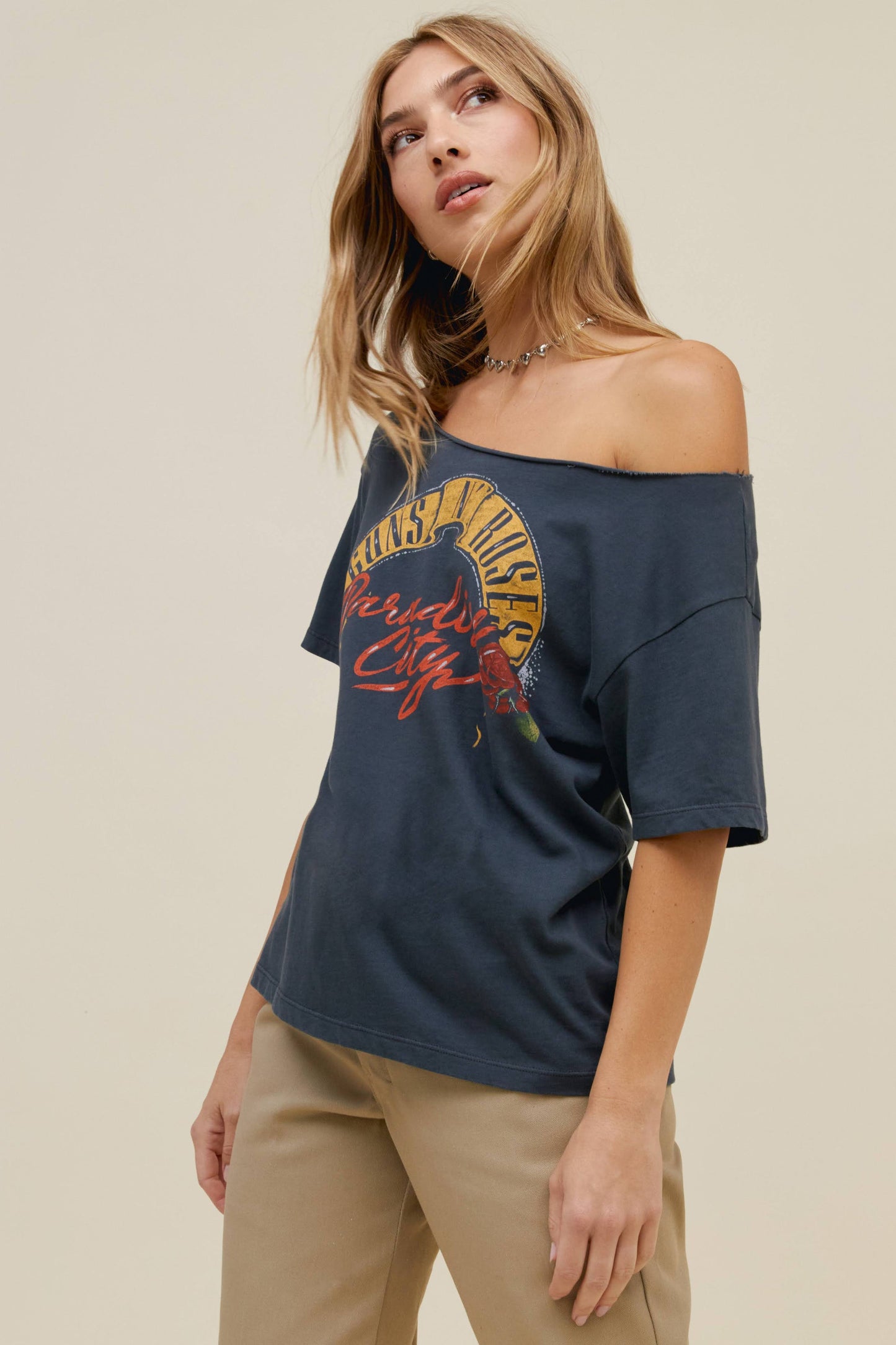 G'N'R Off Shoulder T - Paradise