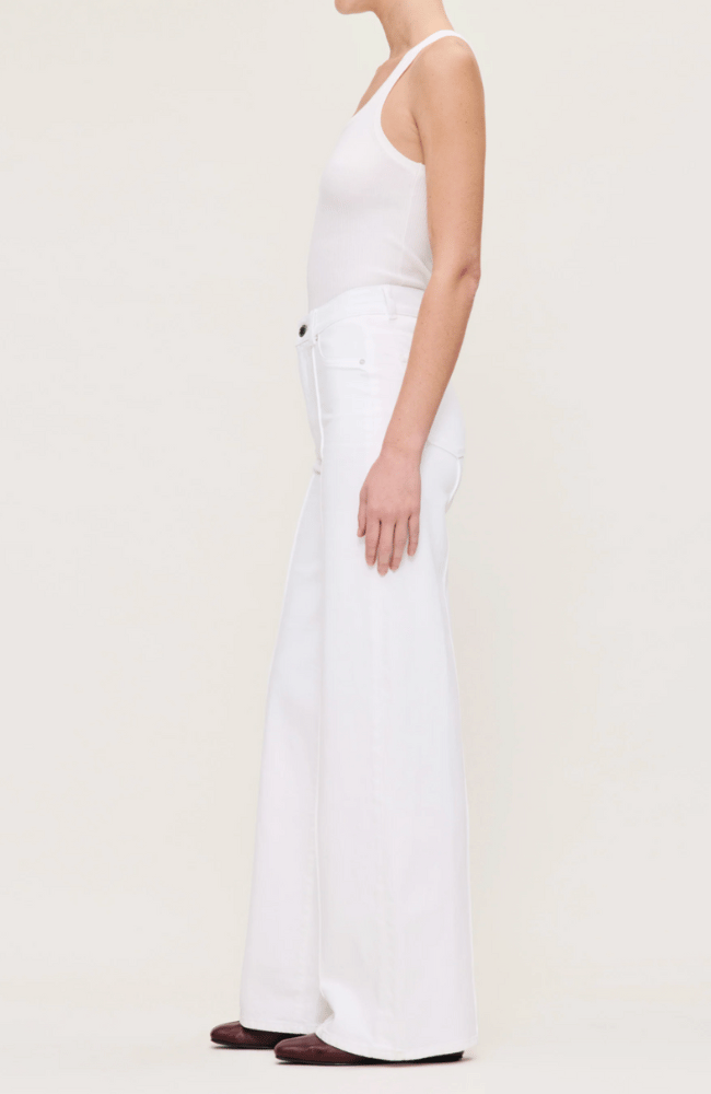 Hepburn Wide- White Pintuck