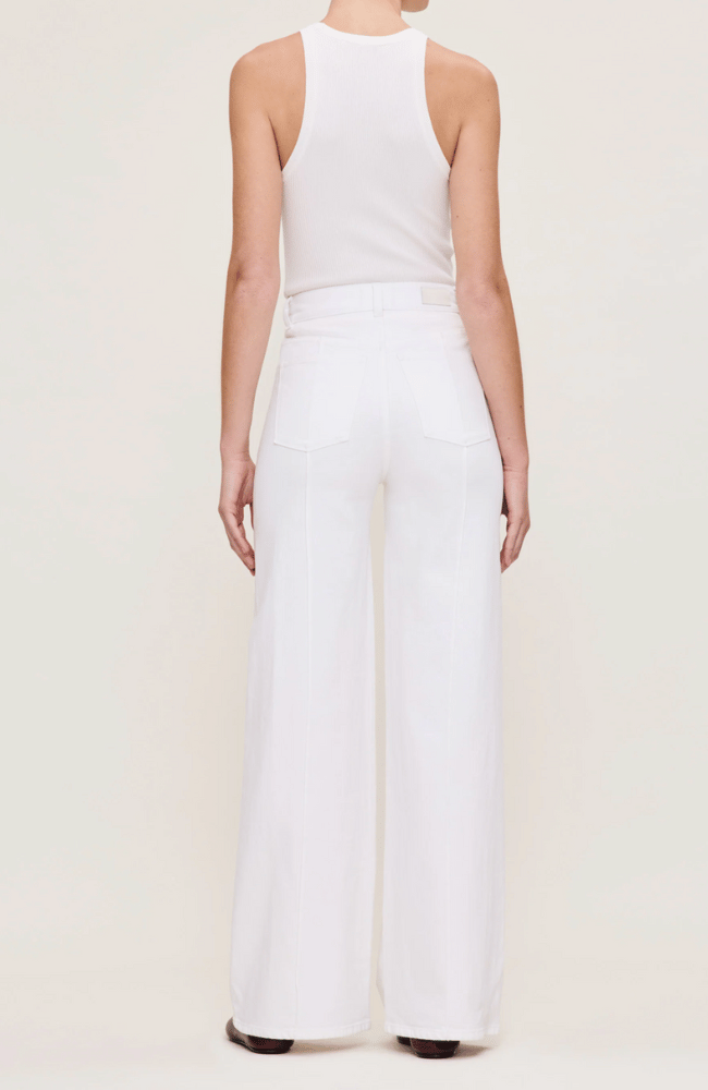 Hepburn Wide- White Pintuck