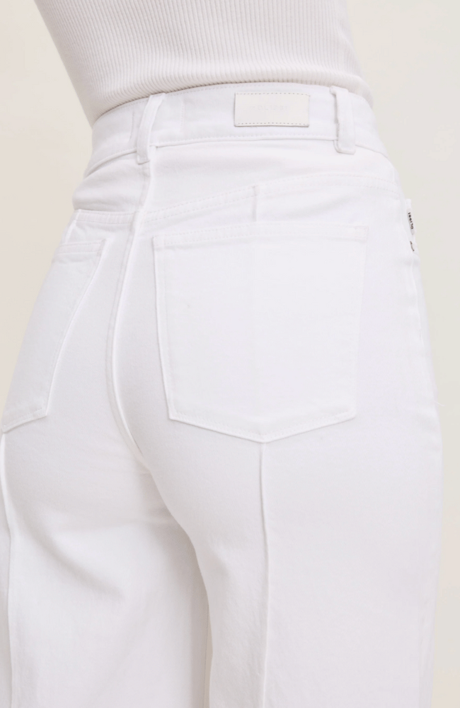 Hepburn Wide- White Pintuck