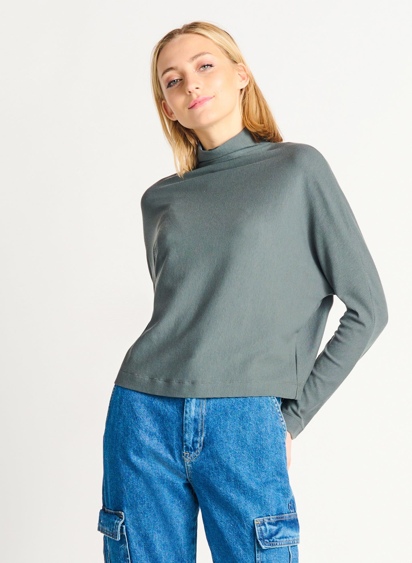 Beryl Mock Neck Top