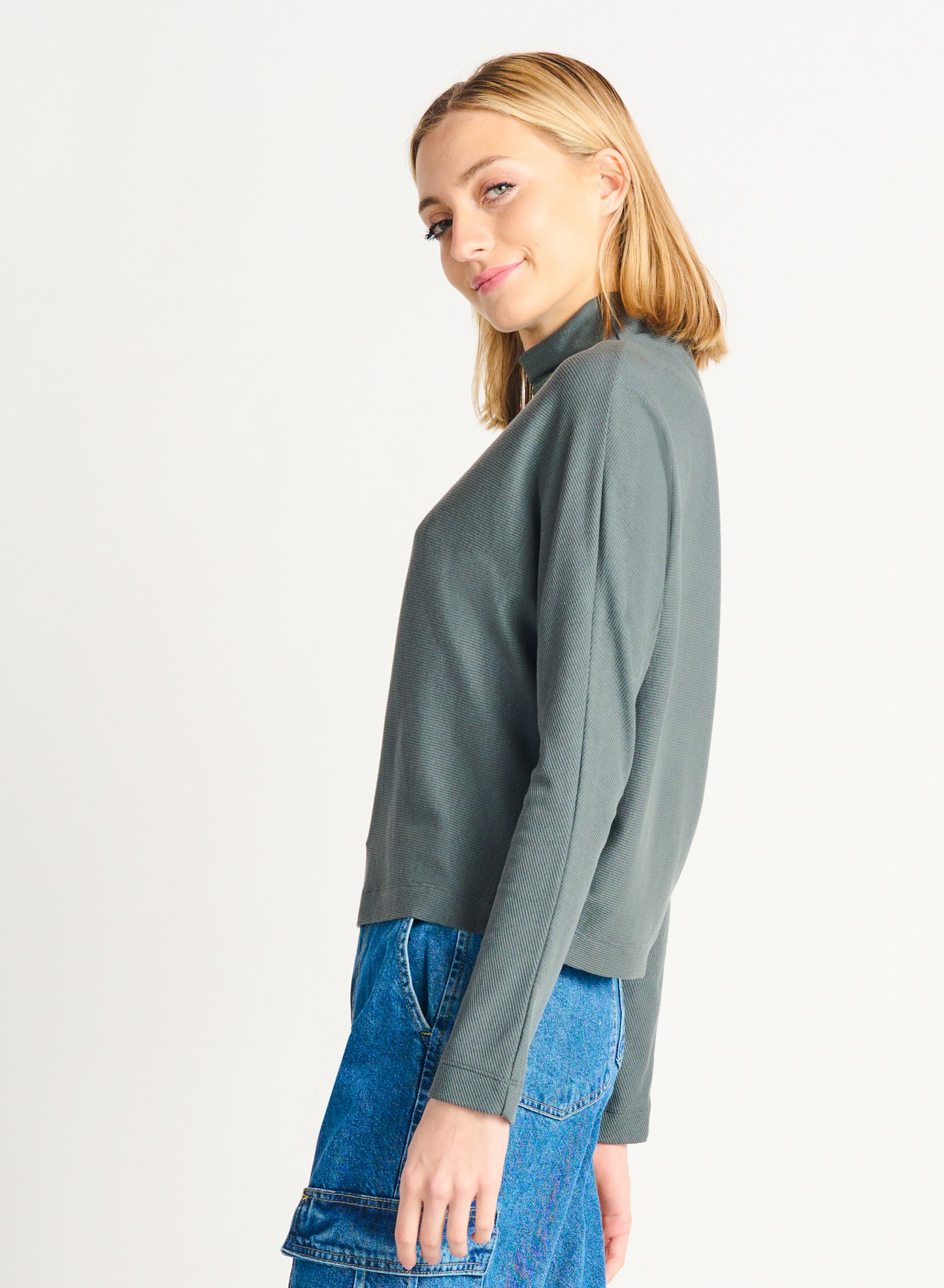 Beryl Mock Neck Top