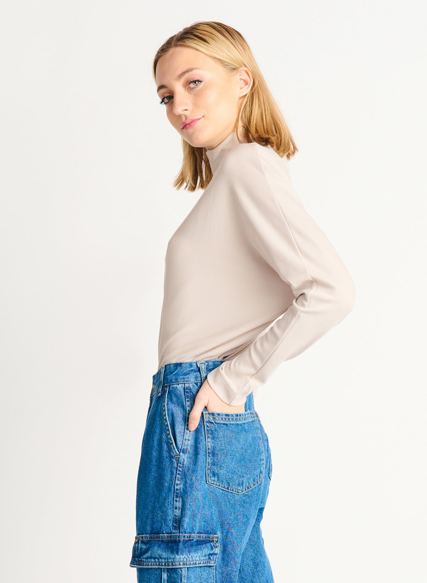 Beryl Mock Neck Top