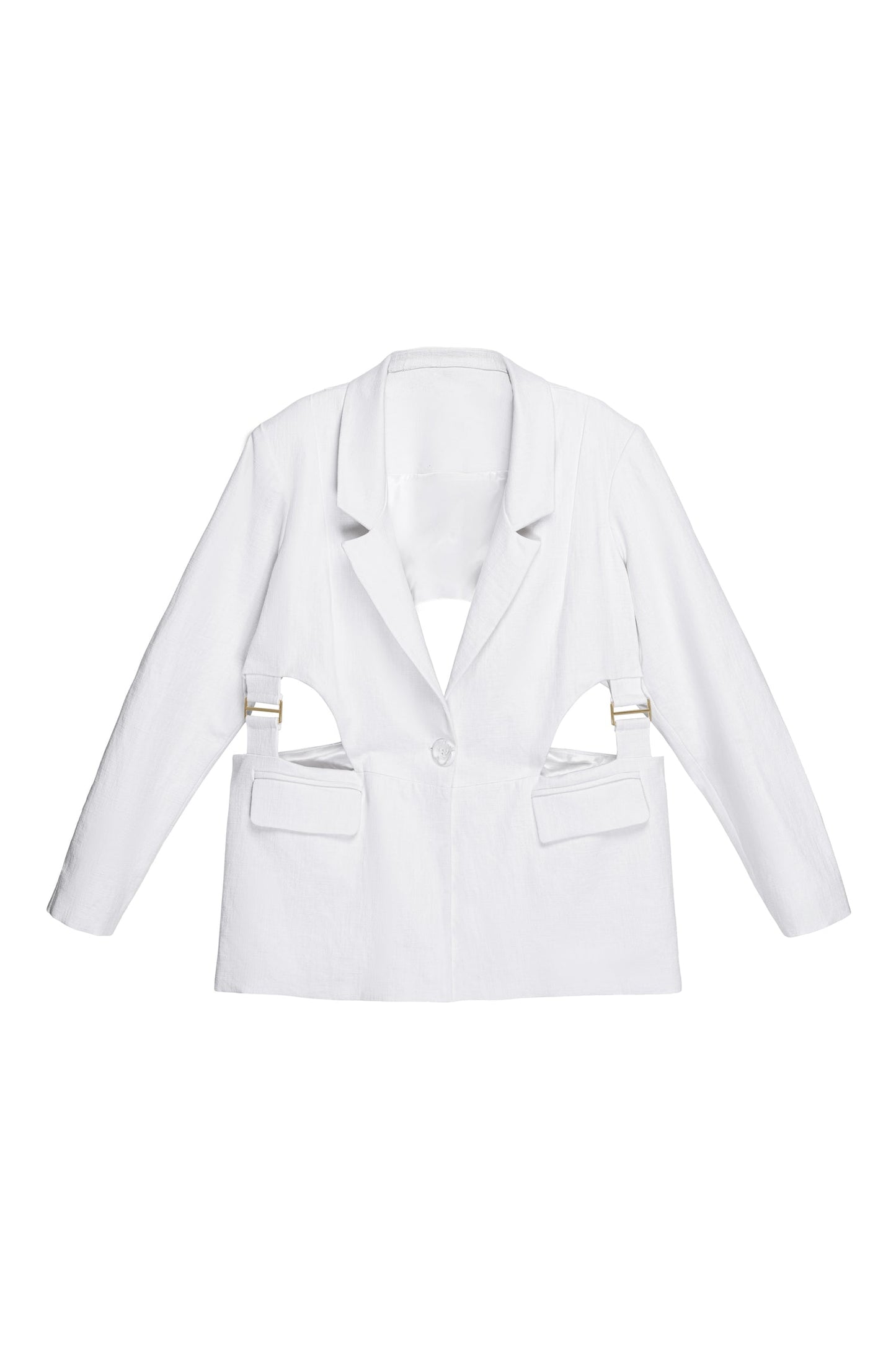 Cut Out Linen Blazer