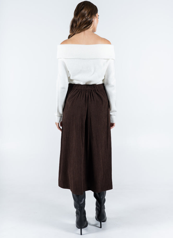 Corduroy Midi Skirt