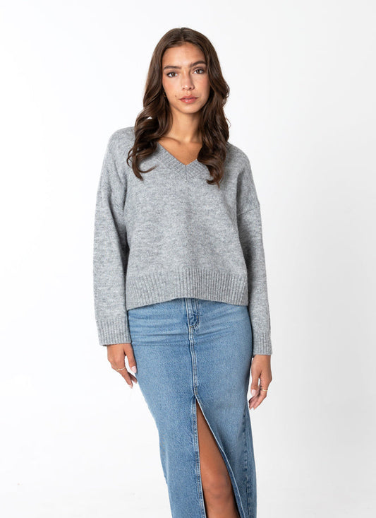 Moi Crop V Sweater