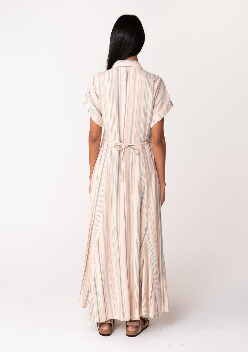 Striped Collared Maxi