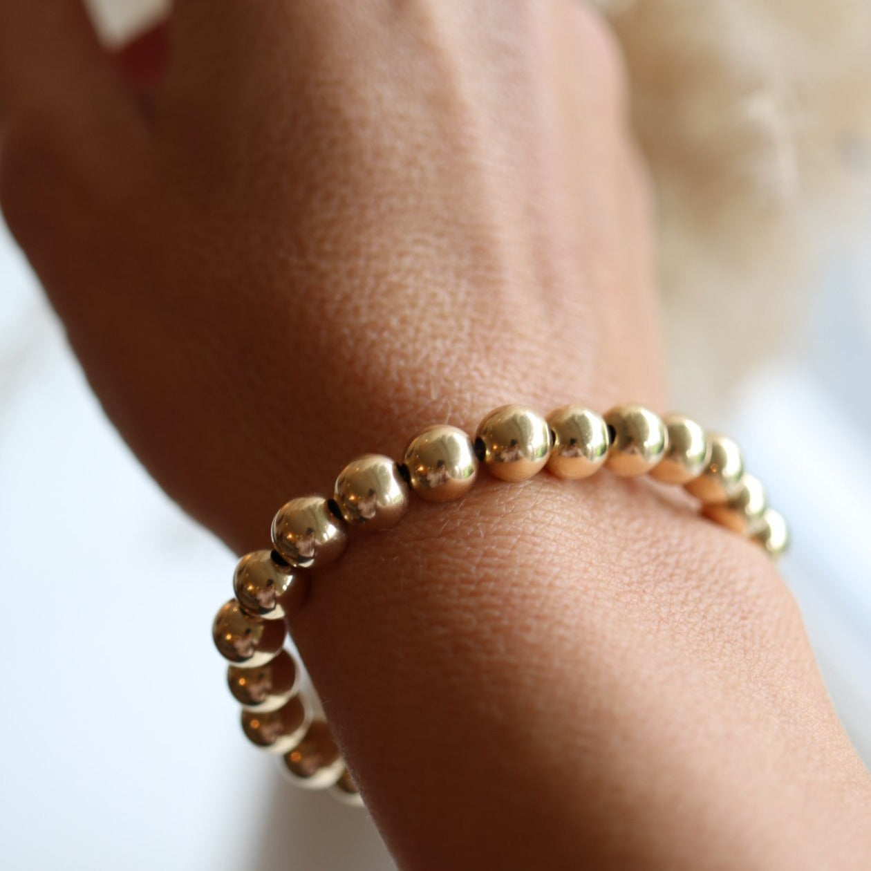 Ball Bracelet 8MM Gold