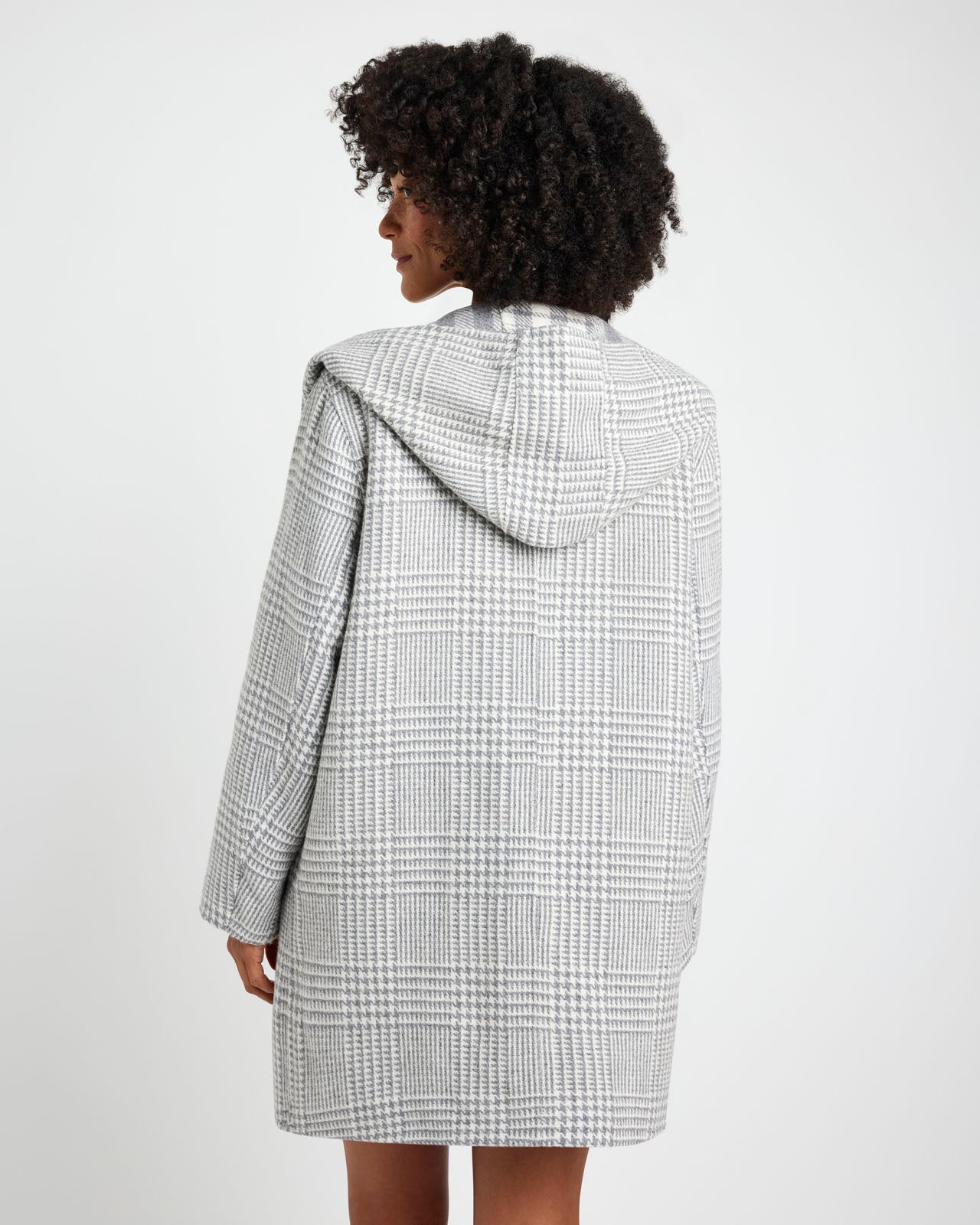 Elliot Plaid Knit Coat