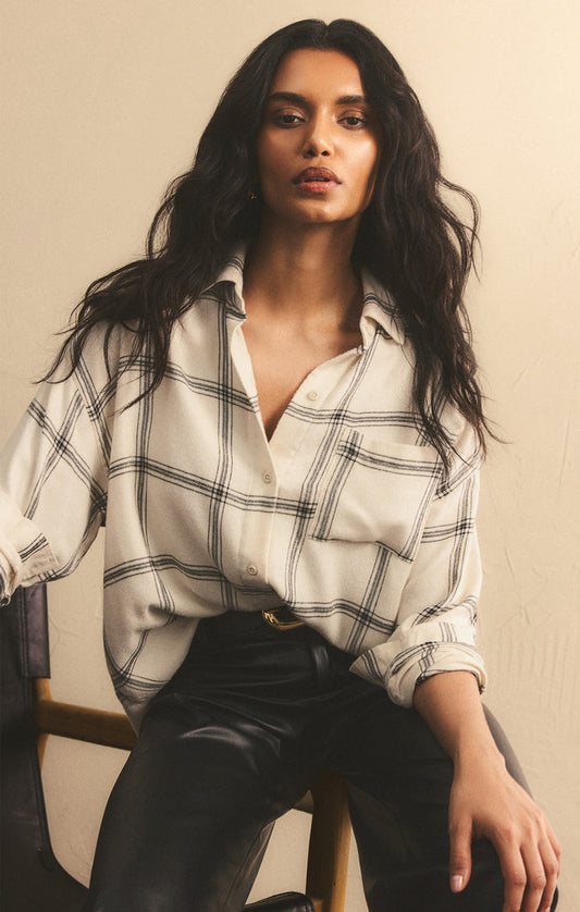 River Plaid Top