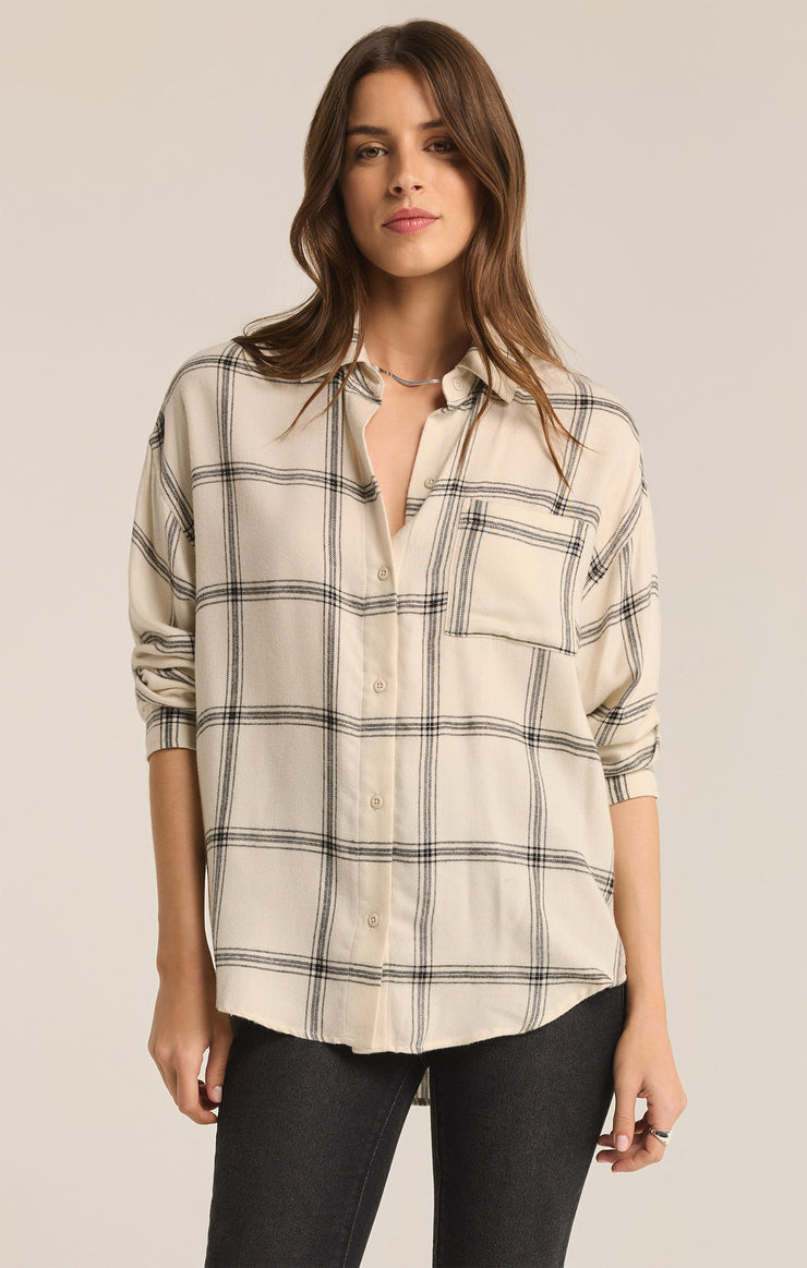 River Plaid Top