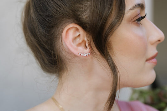Valli Earrings Rose Gold Quartz